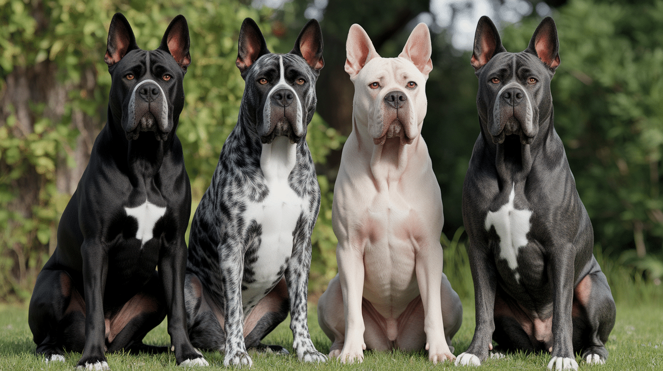 Različne barve kožuha Cane Corso psov